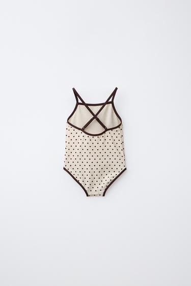 2-6 ANS/ MAILLOT DE BAIN TEXTURE POIS - Écru de Zara - Image 1