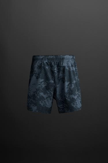 PRINTED TRAINING SHORTS - Blue by Zara - Image 7