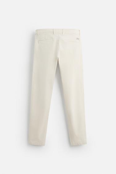 PANTALON CHINO SKINNY - Écru de Zara - Image 5