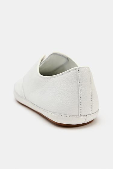 BASKET EN CUIR STYLE DERBY - Blanc de Zara - Image 5