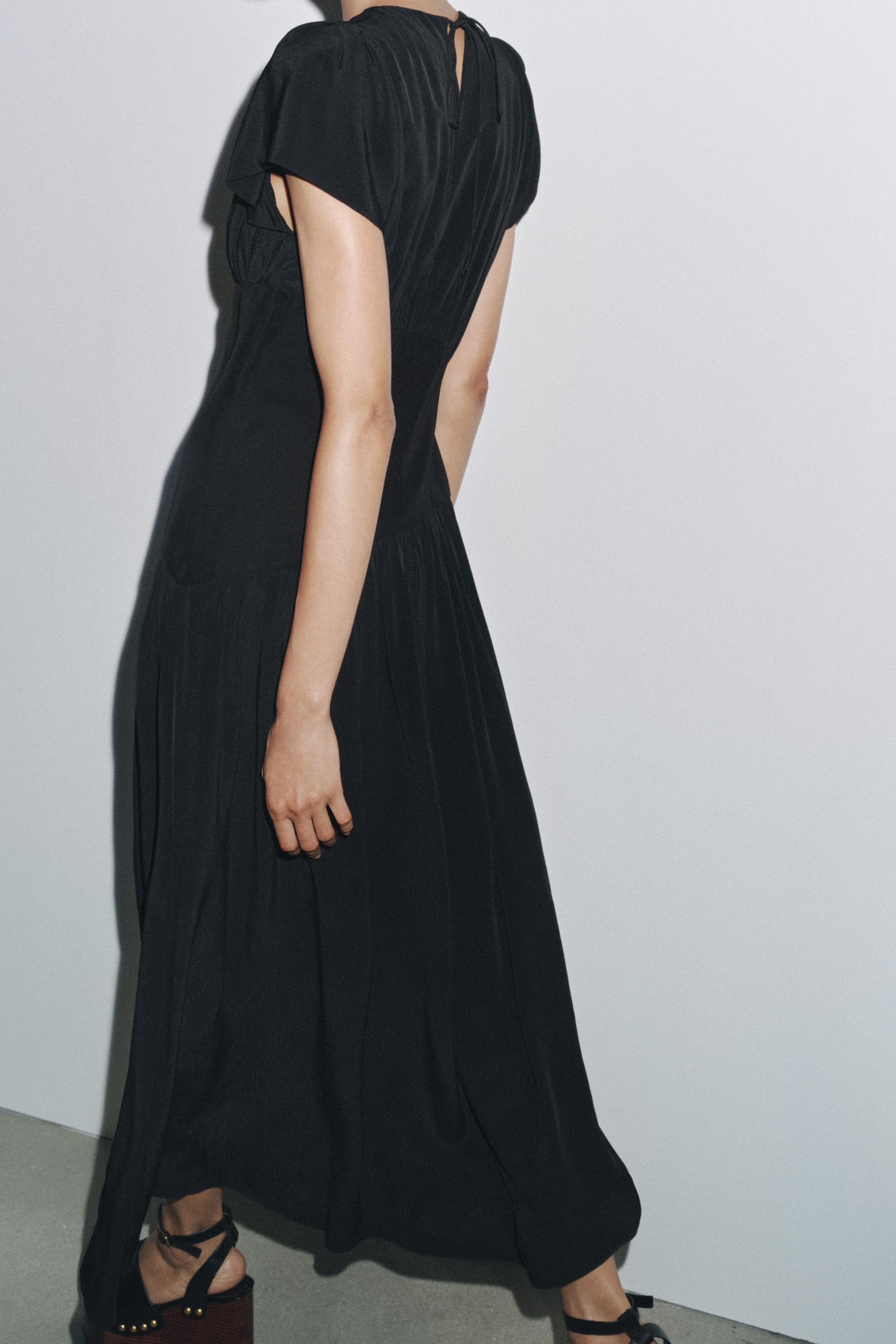 【ZARA】ファブリックベルト コンビ ワンピース ZW COLLECTION ファブリックベルト コンビ ワンピース ZW COLLECTION