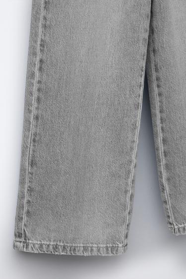 WIDE-LEG DRAWSTRING JEANS - Grey by Zara - Image 3