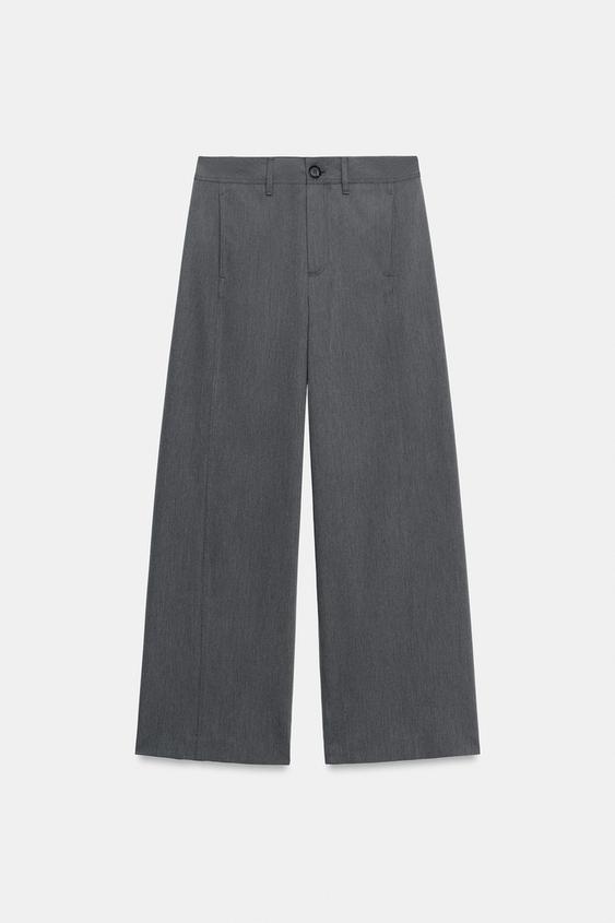 FRONT SEAM TROUSERS - Grey by Zara - Image 0