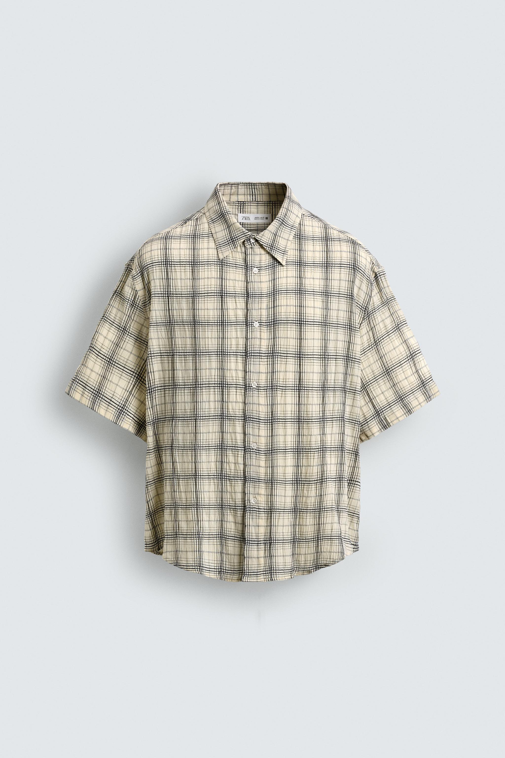 CHEMISE RELAXED FIT JACQUARD À CARREAUX