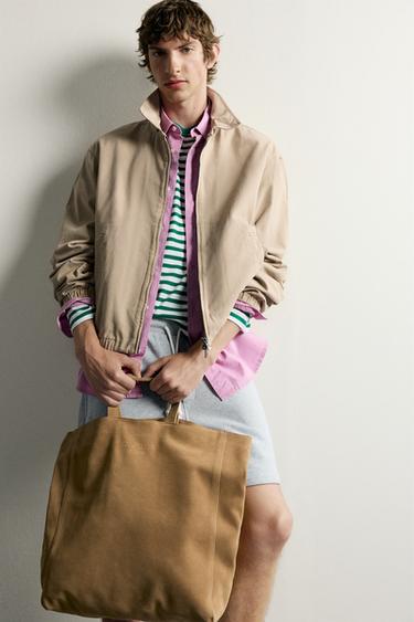 Zara 0FR. PARIS X ZARA LEATHER SHOPPER TOTE - Sandy Brown - Image 0