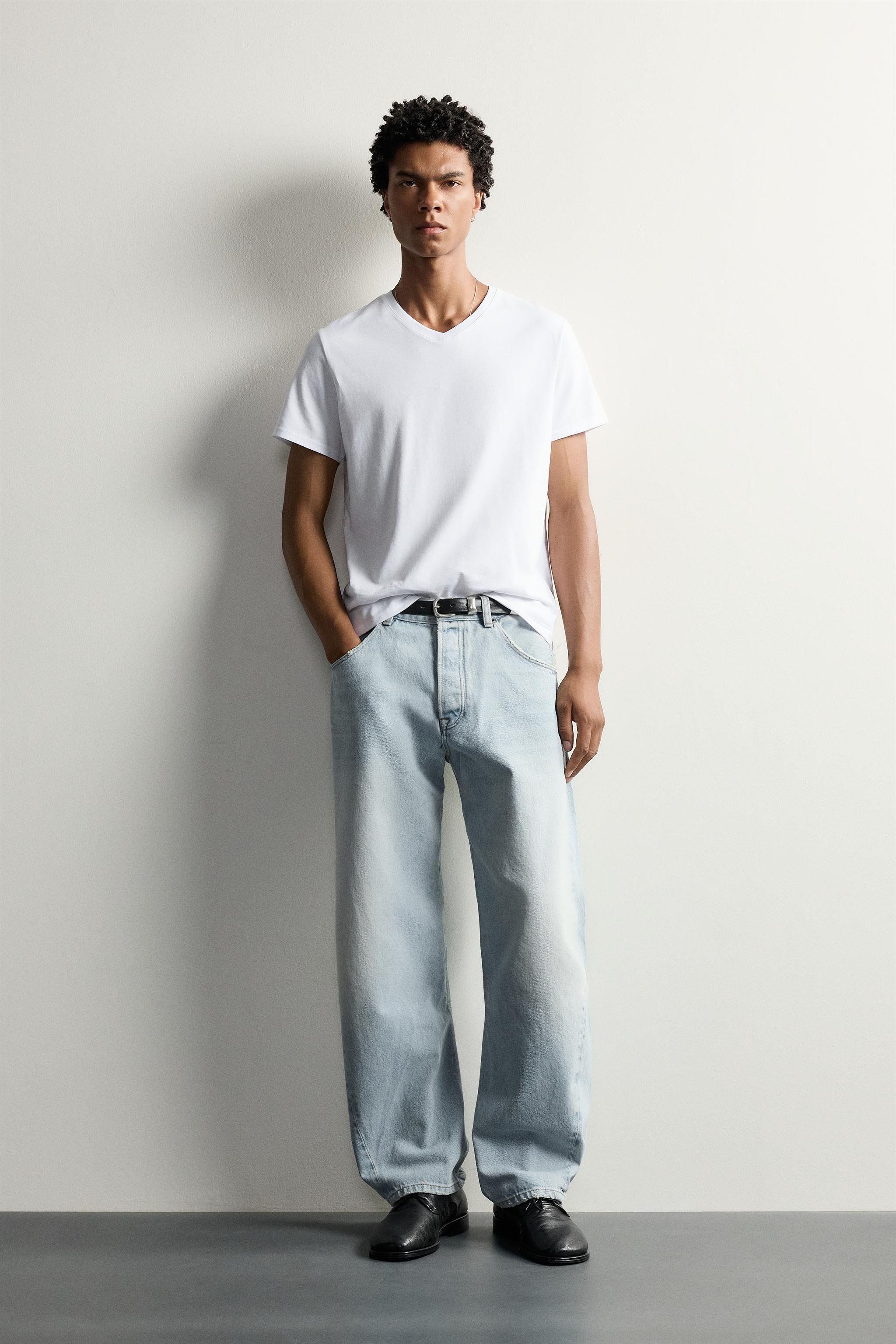 バギーフィット デニムパンツ ツイストシーム - ライトブルー | ZARA