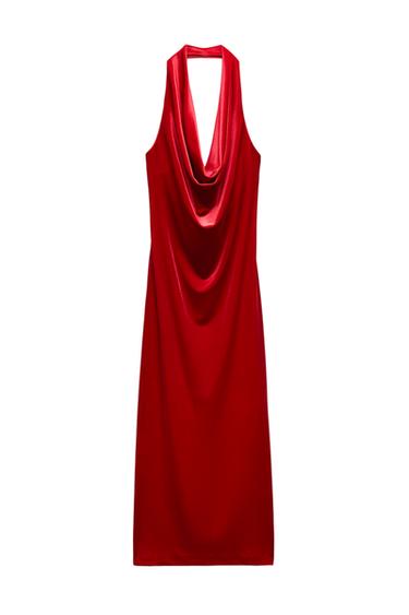 VELVET MIDI DRESS
