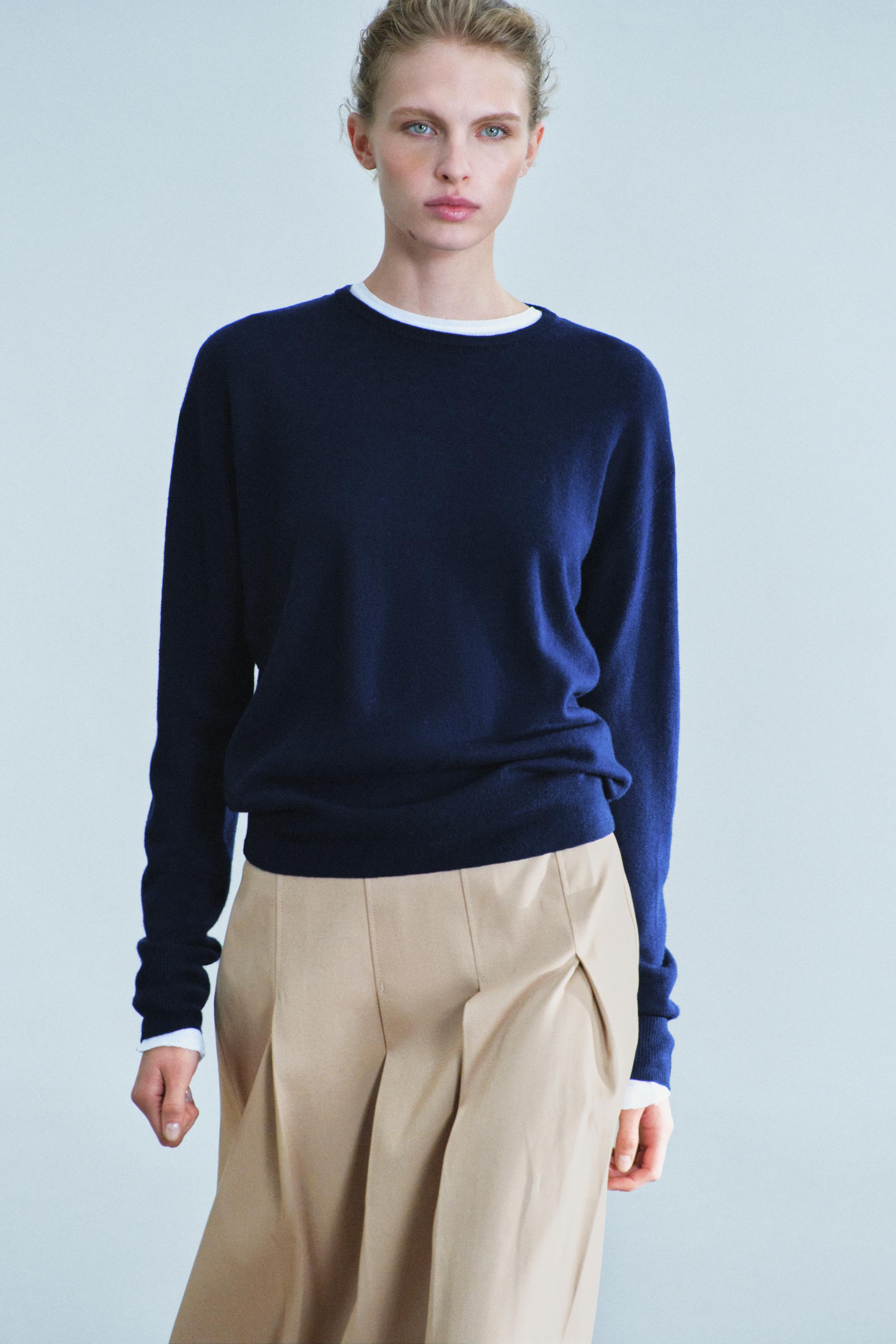 Zara ZW COLLECTION PİLİLİ MİDİ ETEK görsel 2