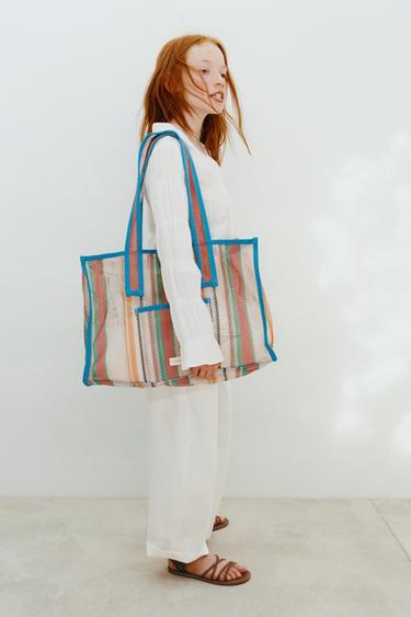 MESH TOTE BAG - Blue by Zara - Image 1