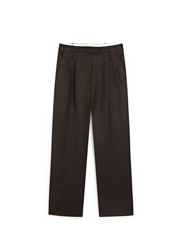 Pantalon à pinces avec passants - STUDIO - Marron de Zara