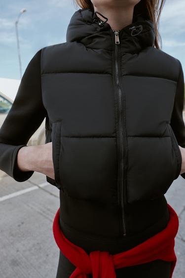 CONTRAST PUFFER JACKET - Black by Zara