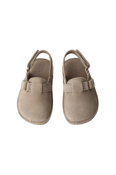 LEATHER BAREFOOT CLOGS — Sandy Brown 2