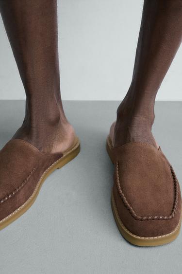 SABOTS EN CUIR - Marron de Zara - Image 3