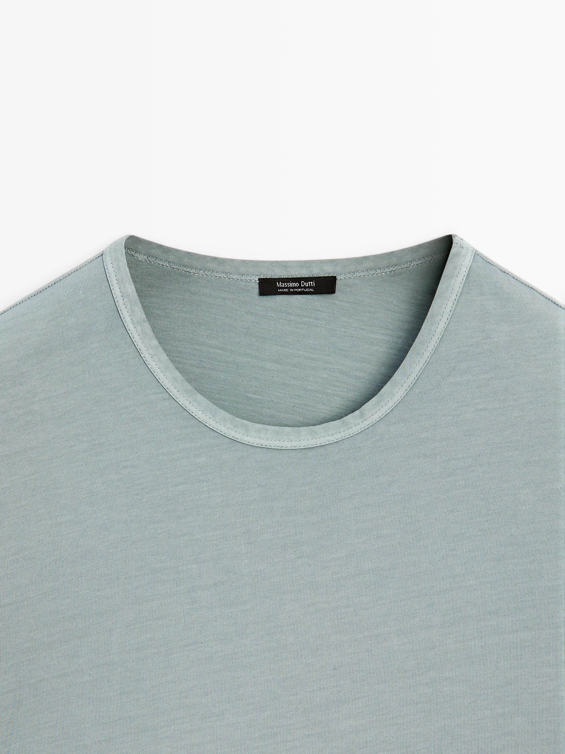 Distressed-effect short sleeve T-shirt