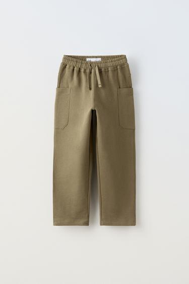 БРЮКИ ПЛЮШ КАРМАНЫ — ХАКИ от Zara — изображение 0