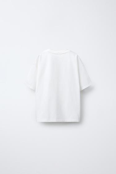 SLOGAN PRINT T-SHIRT - Oyster-white by Zara - Image 1