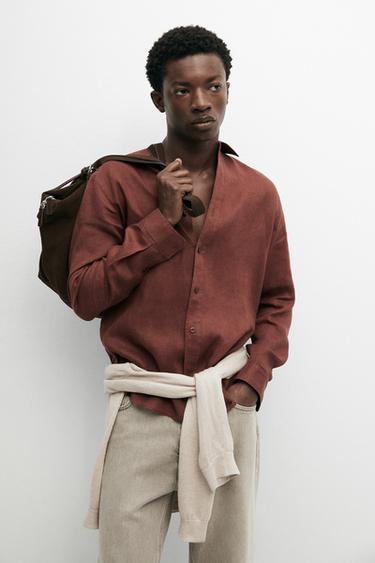 Zara Slim fit 100% linen shirt - 353