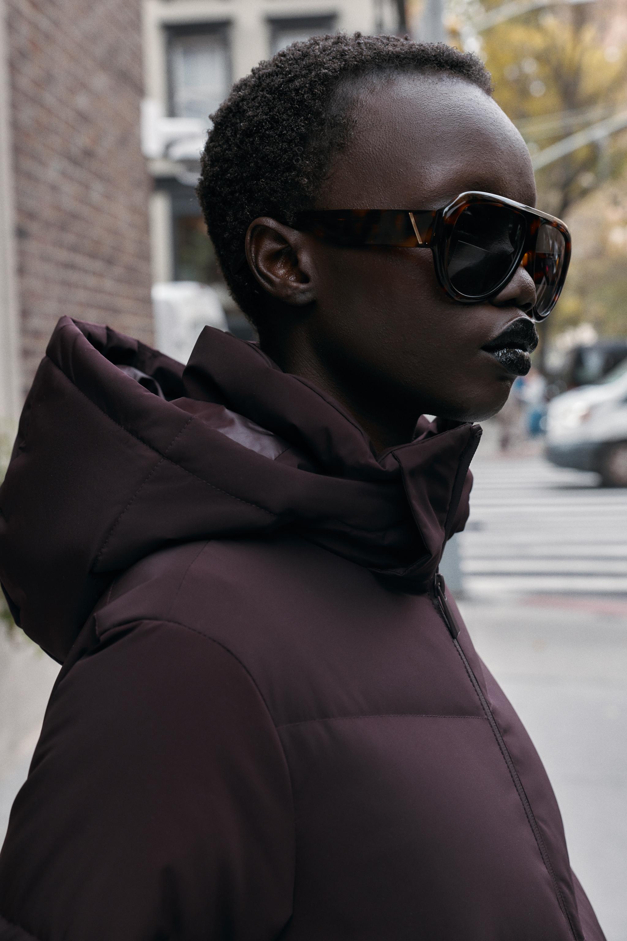 DOUDOUNE LONGUE À CAPUCHE DÉPERLANTE COUPE-VENT