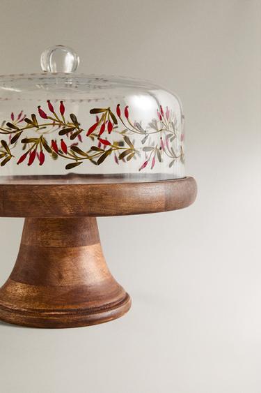 WOODEN CHRISTMAS CAKE STAND - Red by Zara - Image 3