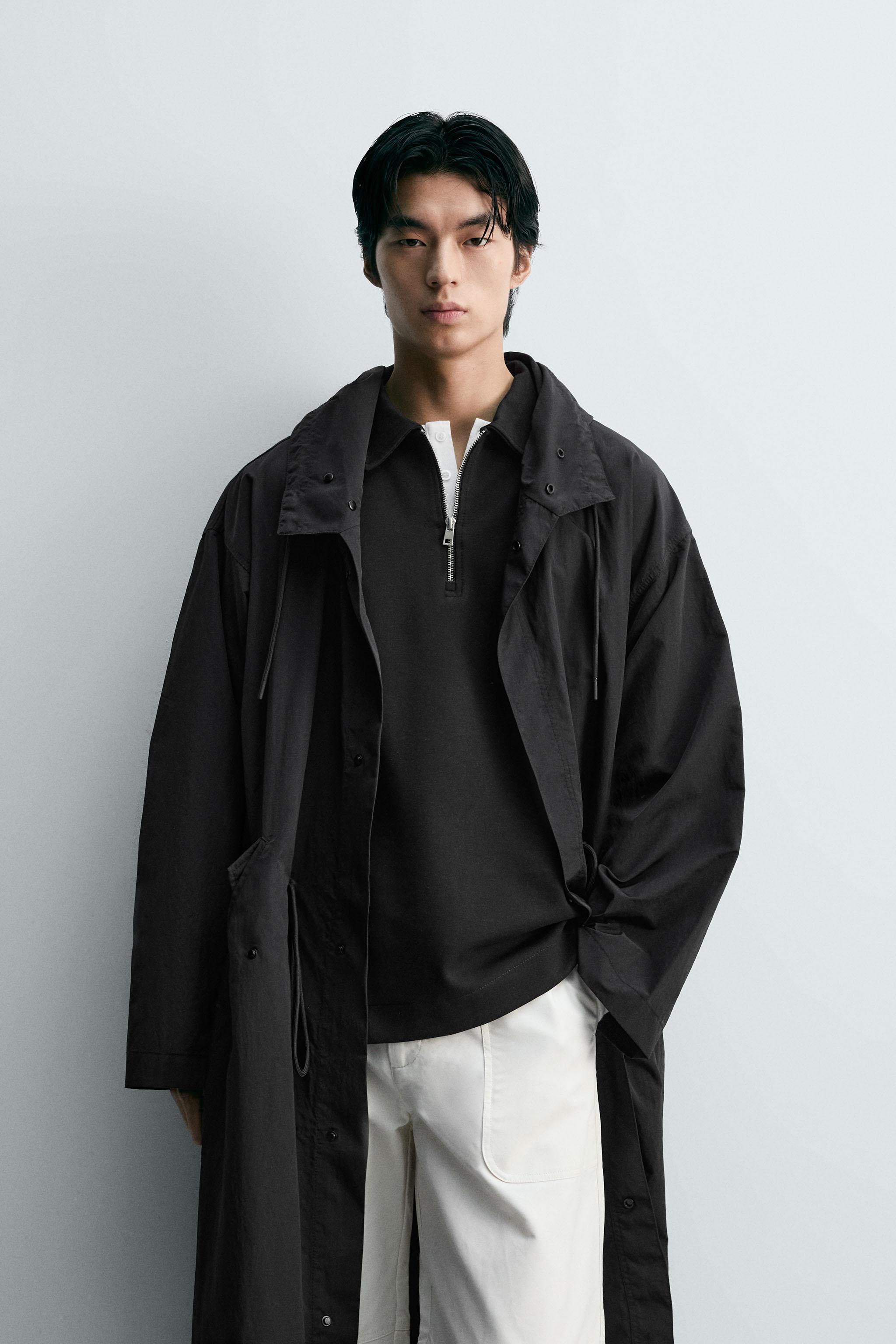 ZARA studio nicholson ウールレザーステンカラーコート M ZARA studio nicholson パッチ レザー コート S - メルカリ