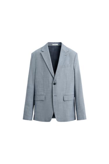 BLAZER TRAJE ESTRUCTURA - Azulado de Zara