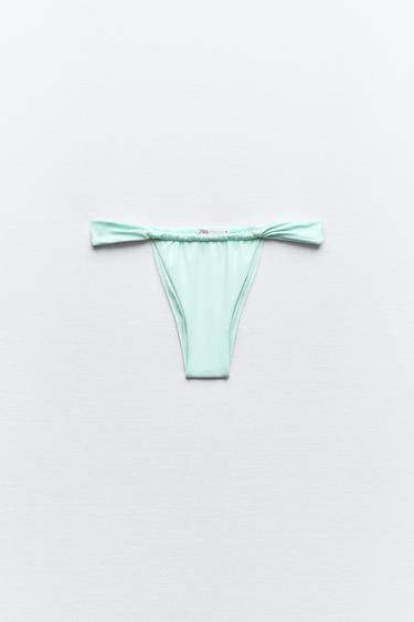 CURTAIN STRING BIKINI BOTTOMS - Turquoise by Zara