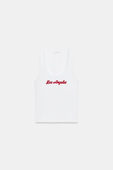 SAMARRETA DE CANALÉ AMB TEXT - Blanc de Zara