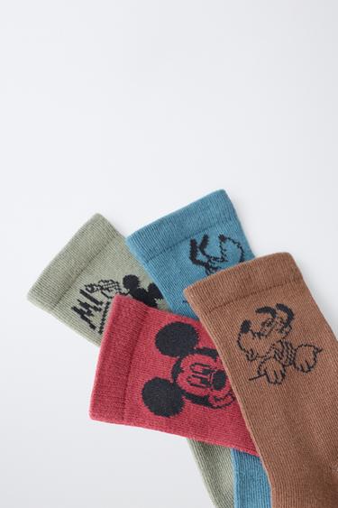 LOT DE QUATRE PAIRES DE CHAUSSETTES MI-HAUTES MICKEY MOUSE AND FRIENDS © DISNEY - Multicolore de Zara - Image 2