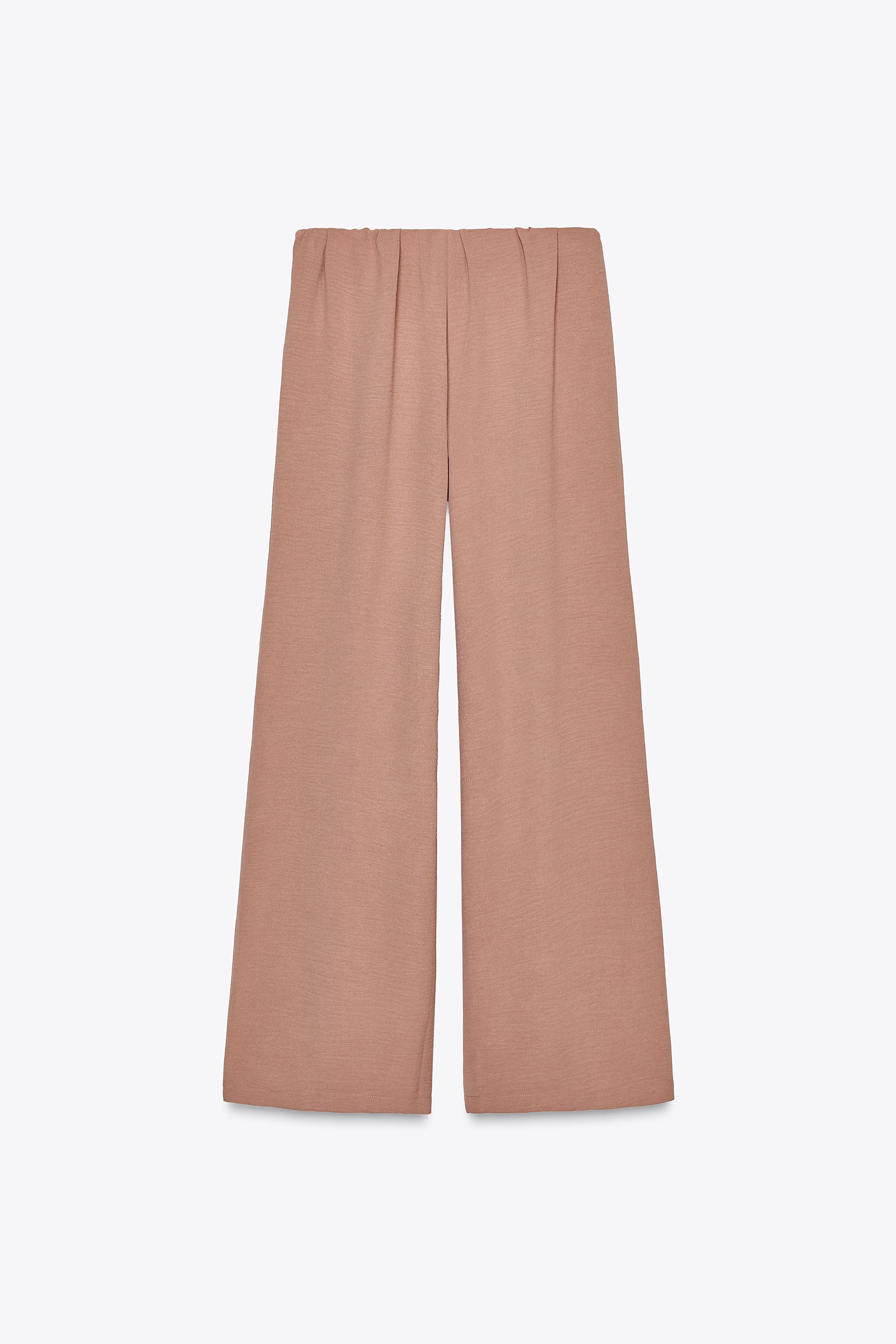 ルーズフィット ドレープパンツ - ブラウン | ZARA Japan / 日本