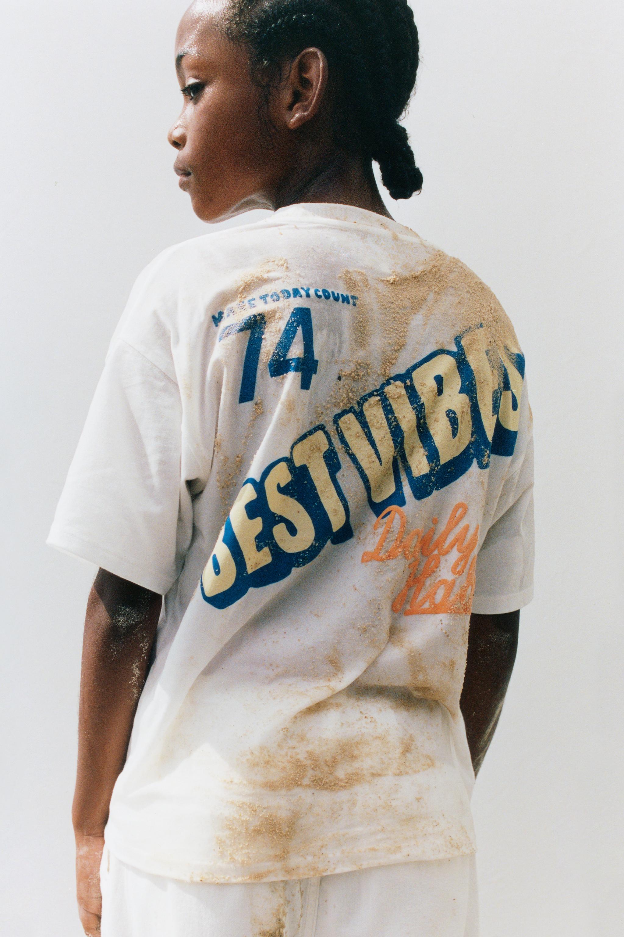 TEXT PRINT T-SHIRT — White