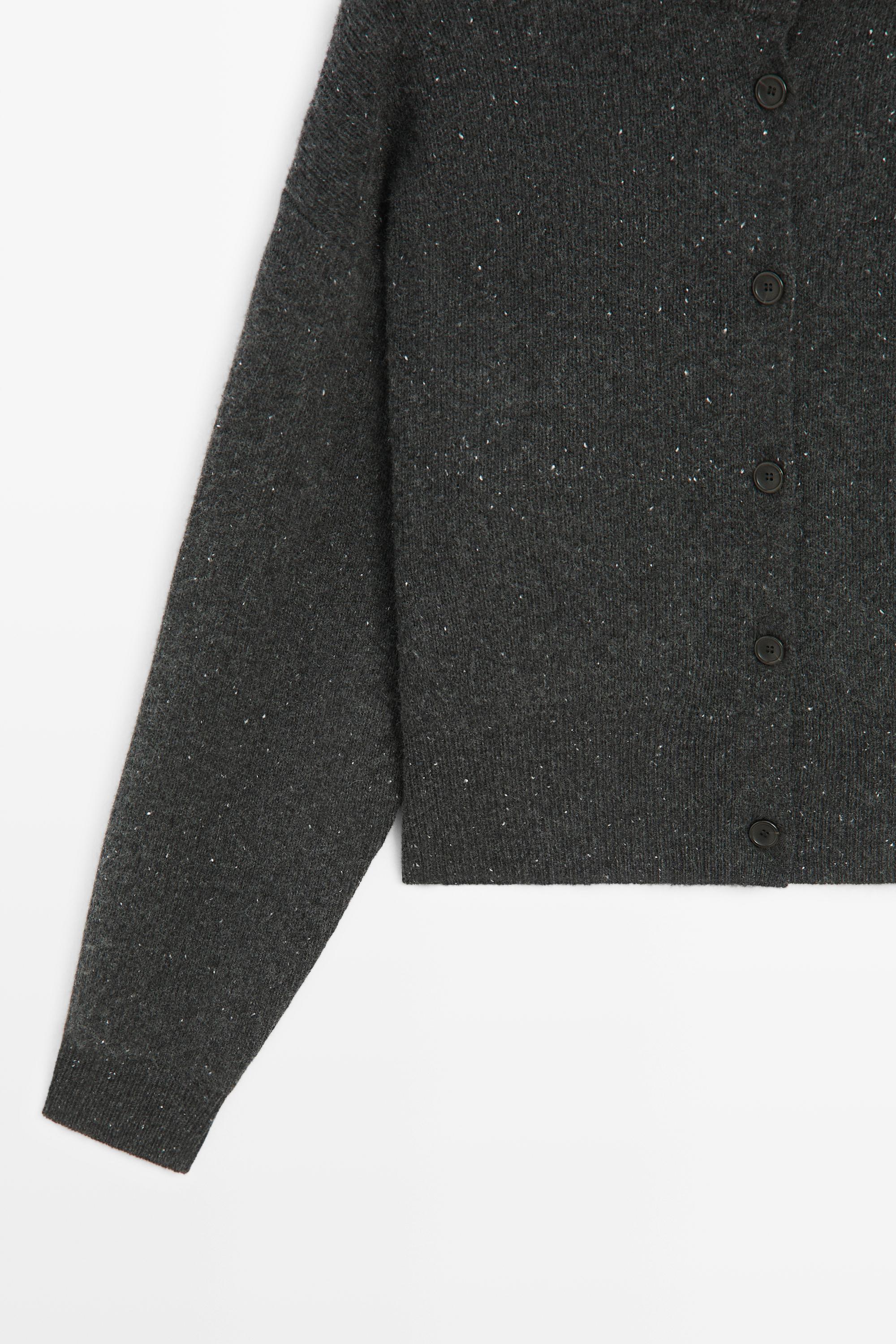 100% wool knit turtleneck cardigan