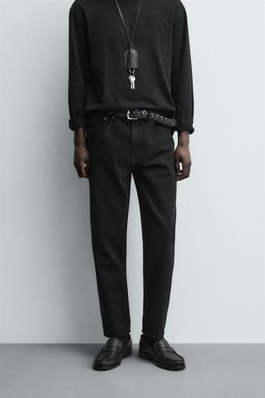 ДЖИНСИ SLIM TAPERED FIT - Чорний Zara