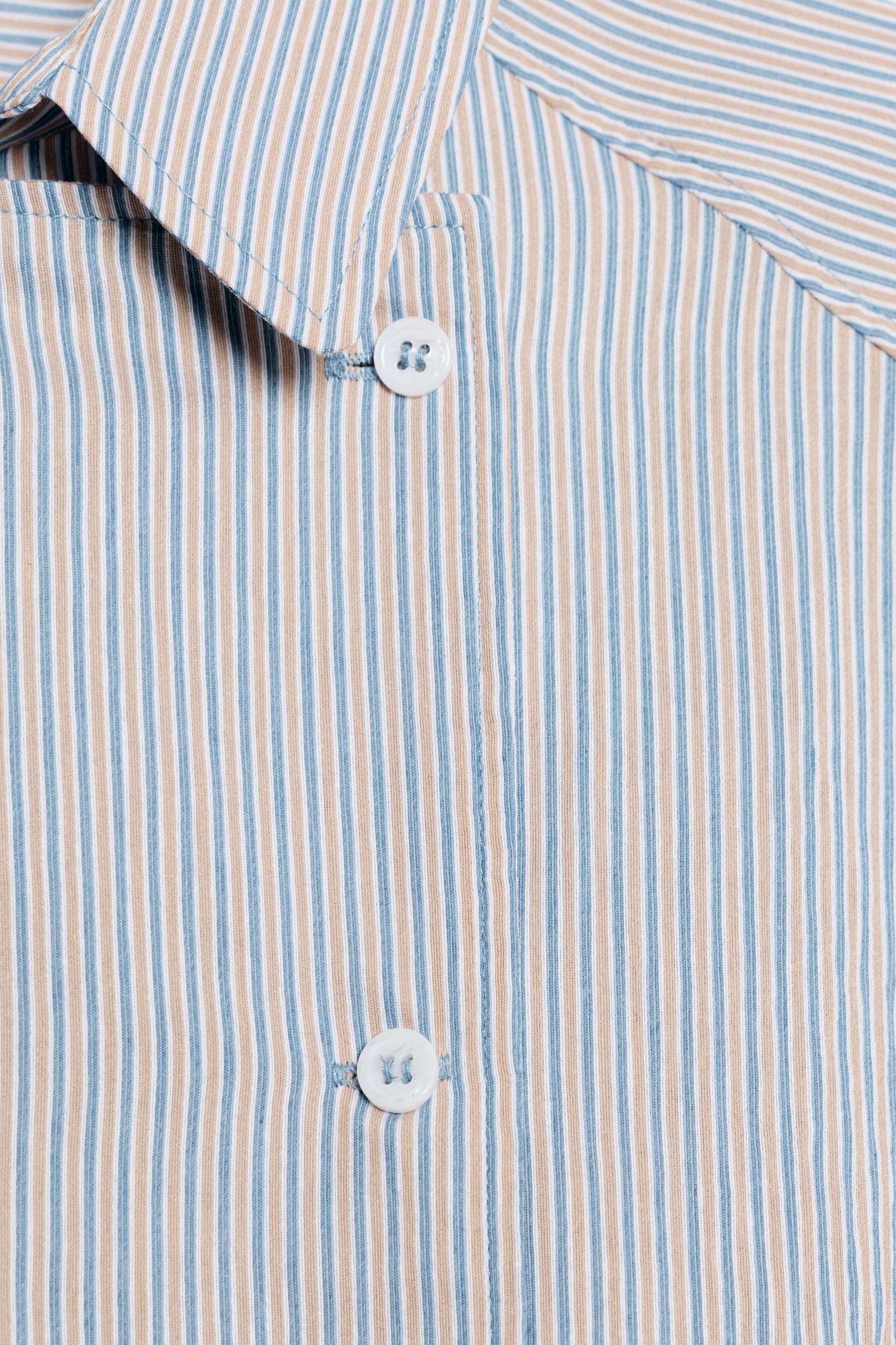 ZW COLLECTION STRIPED CROSSOVER SHIRT