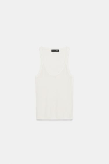 ЖІҢІШКЕ ТОҚЫМА ЖЕҢСІЗ ТОП - Ақ Zara компаниясынан
