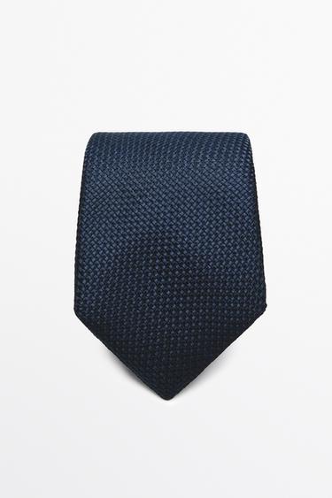 100% silk tie — Navy blue 1