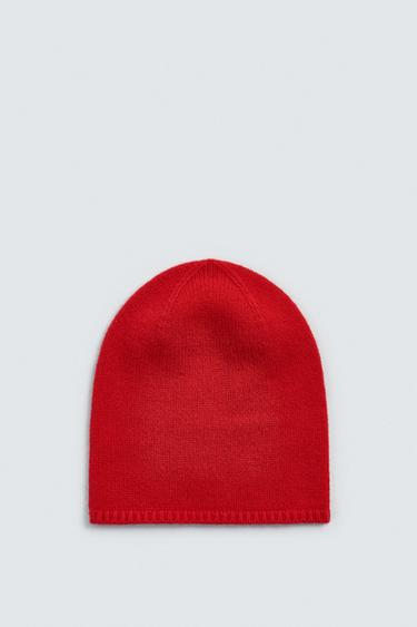 LIMITED EDITION CASHMERE BEANIE - Red by Zara