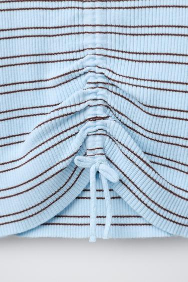 RIBBED GATHERED JUMPER - striped by Zara - Image 3