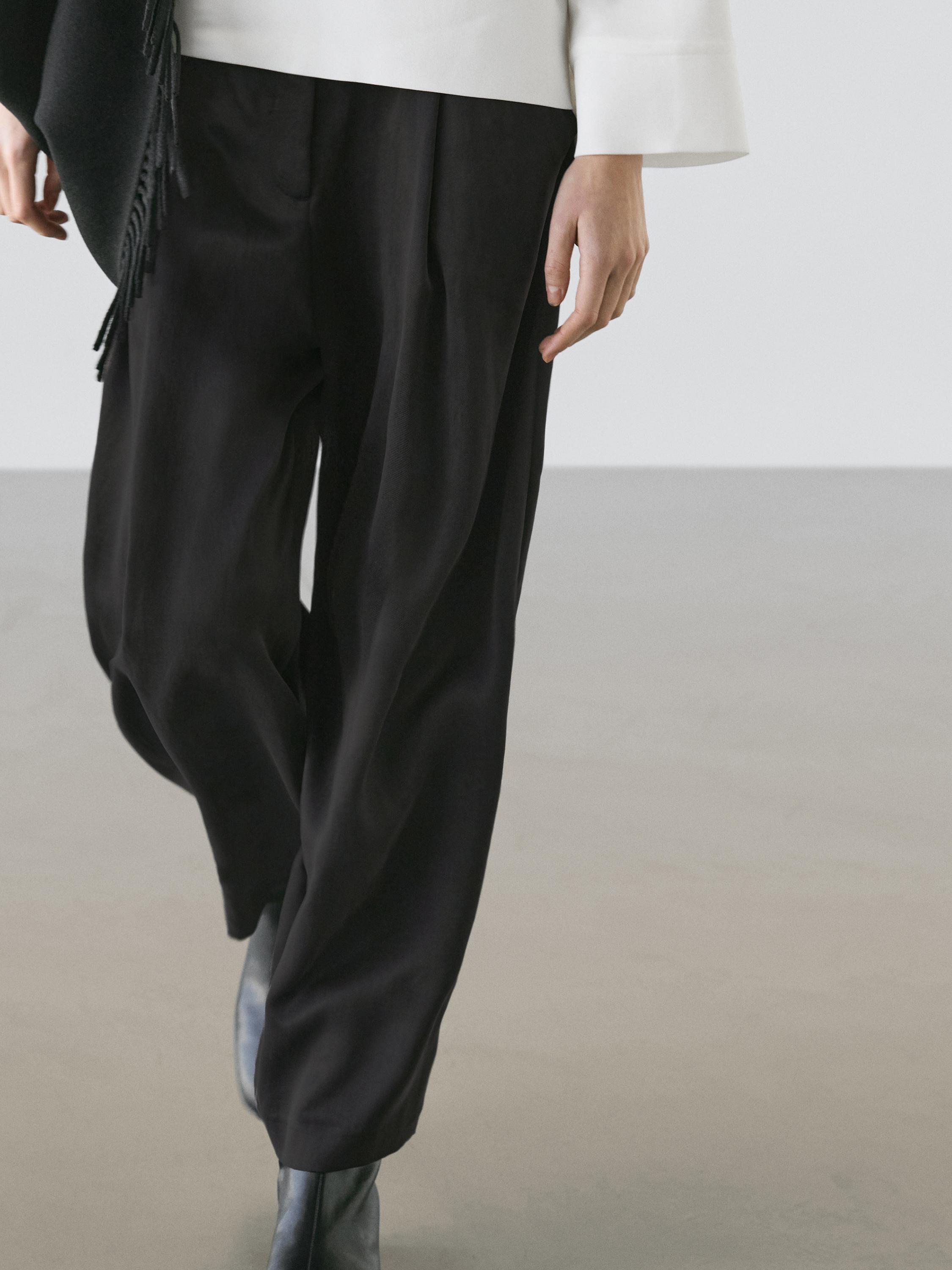 Pantalon fluide plissé
