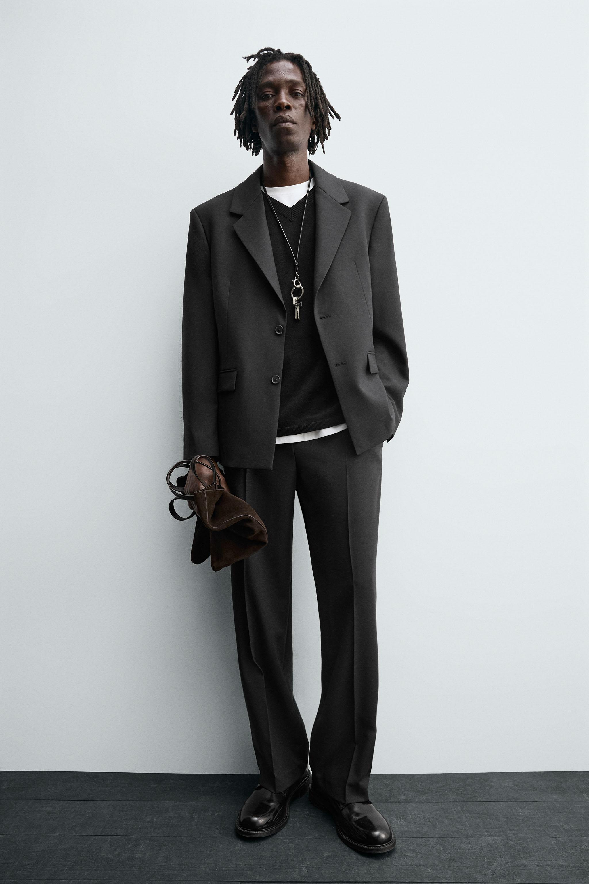 ZARA スーツ　164 ネイビー コンフォートスーツブレザー - ネイビーブルー | ZARA Japan / 日本
