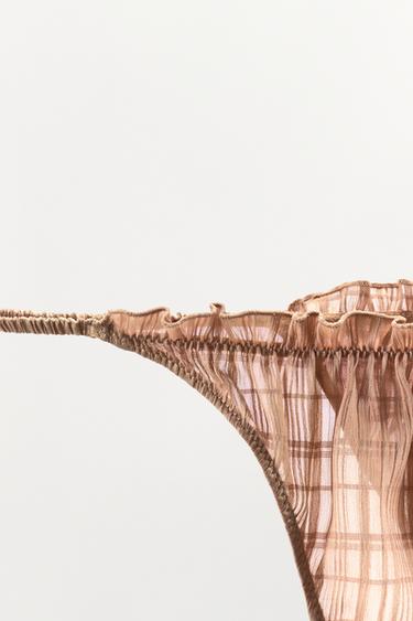 TANGA ÉLASTIQUES FRONCÉS - rose poudré de Zara - Image 2