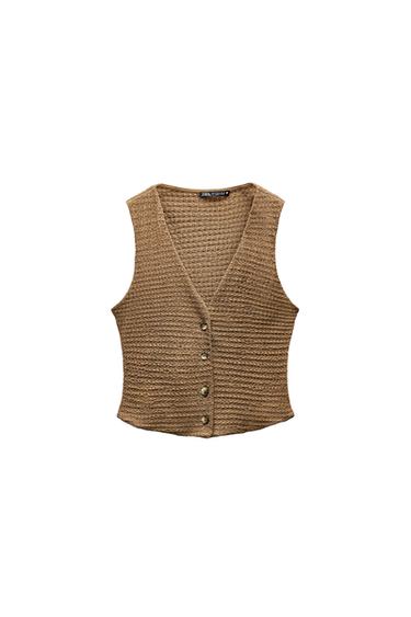 TEXTURED WAISTCOAT TOP