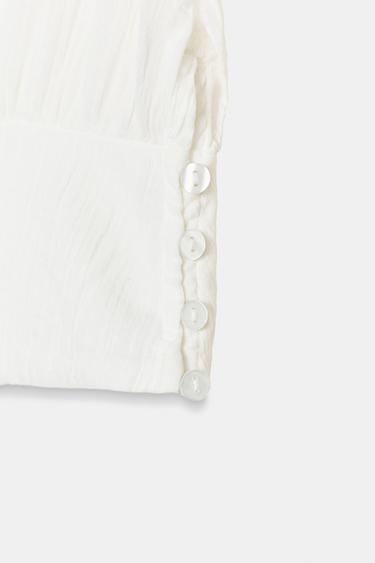 EMBROIDERED GAZE STRAP TOP - Oyster-white by Zara - Image 8