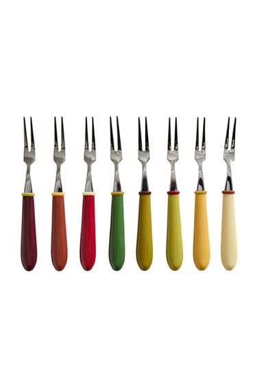 PACK OF MINI COLOURED RESIN FORKS (PACK OF 8) - Multicoloured by Zara