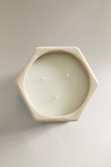 BOUGIE RÉCIPIENT CÉRAMIQUE - Blanc de Zara - Image 4