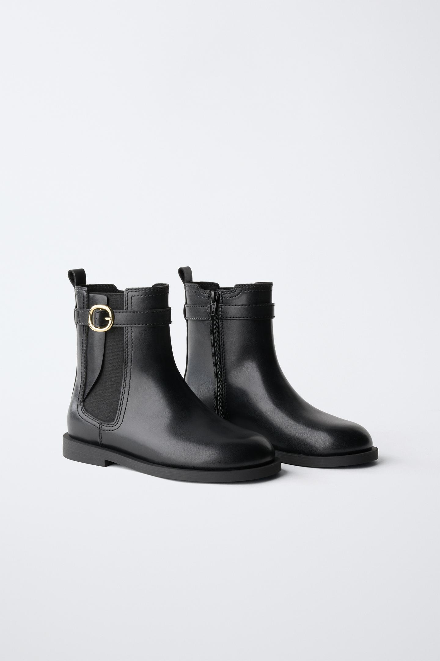 Детские ботинки Zara Buckle Ankle, цвет: Чёрный — фото 2