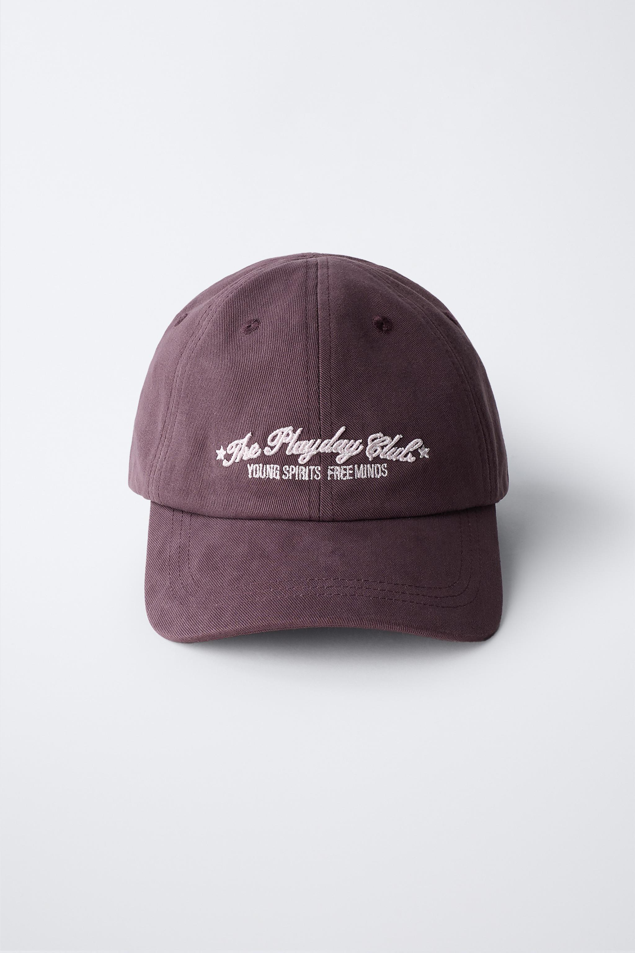 WASHED EFFECT EMBROIDERED TEXT CAP