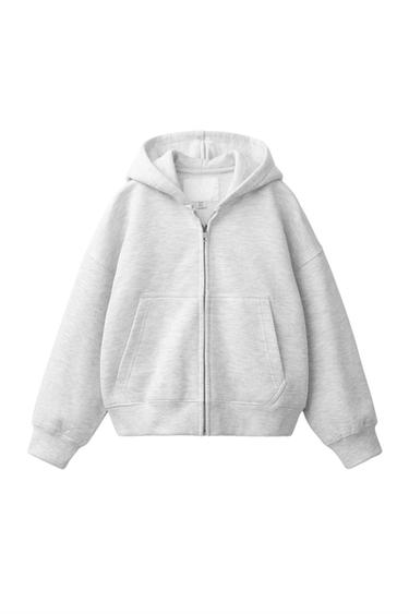 سويت شيرت بسحاب - رمادي فيجوريه الخاص بـ Zara - صورة 0