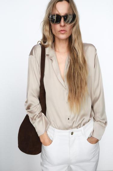 SACA SOFT SERRAJE ASIMÉTRICA - Marrón de Zara