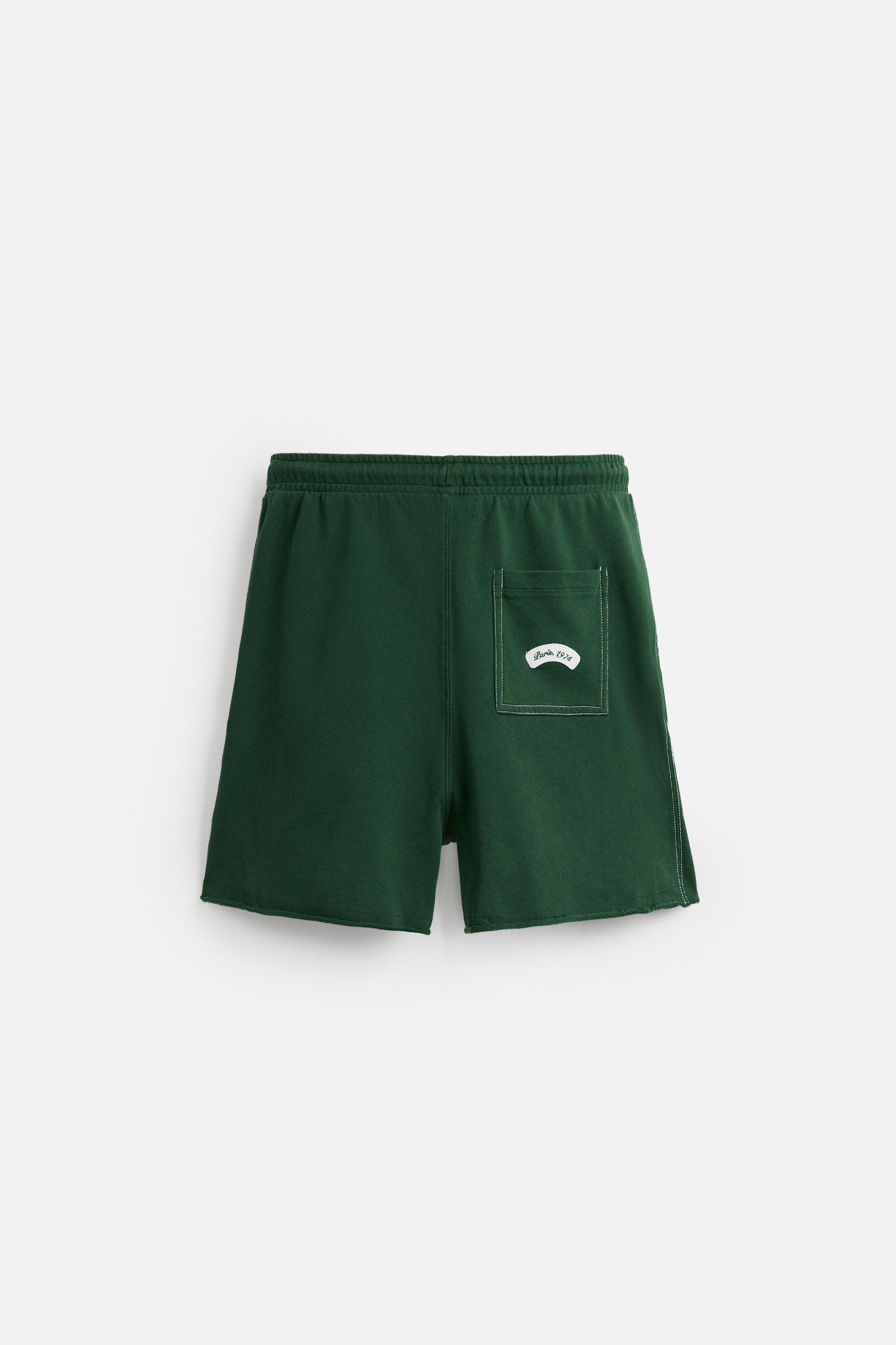 PATCH JOGGER SHORTS - Green | ZARA United States