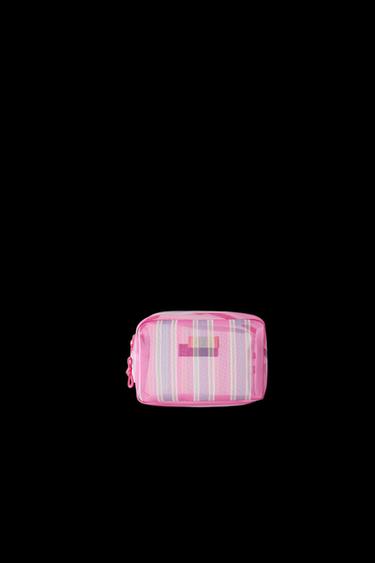 STRIPED TOILETRY BAG - Pink by Zara